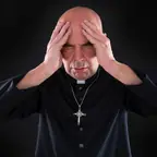 A pastor shrugging his shoulders
