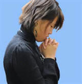 Person in prayer
